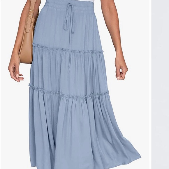 Dresses & Skirts - Boho High Waist Tiered Maxi Skirt